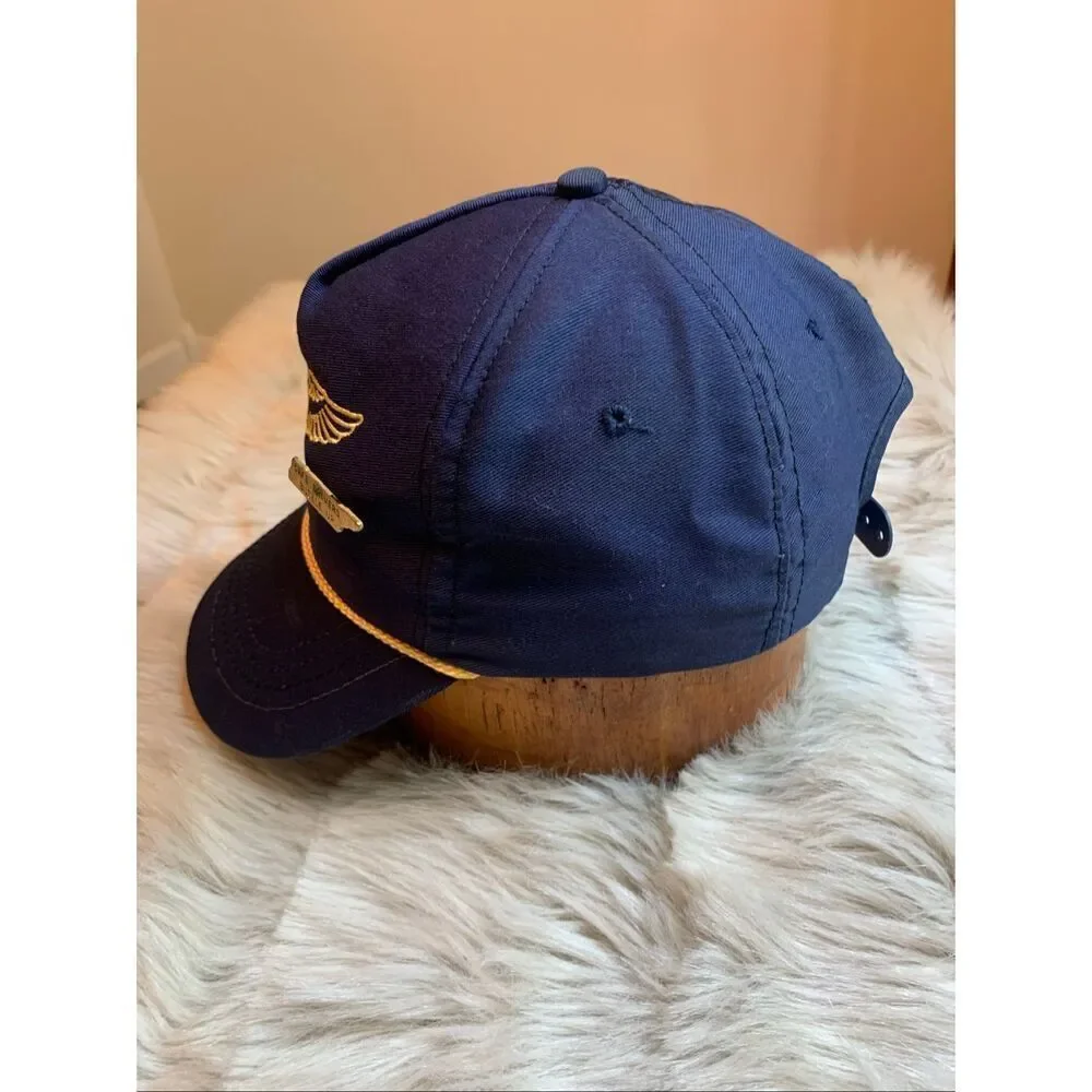 Vintage 1989 Safety Excellence Navy Blue Hat Cap